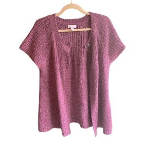 Charter Club Short sleeve cardigan- size petite L